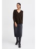 b.young Strickpullover BYONEMA VNECK JUMPER - 20813897 in braun