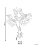 Beliani Kunstpflanze FAN PALM in Grün/Schwarz - (W) 35 x (H) 100 x (L) 30 cm