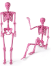 COSTWAY Halloween Deko Skelett 158cm in Rosa