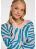 myMo Damen Strickpullover in Rosa Türkis