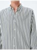 KOTON Shirt in Marineblau Gestreift