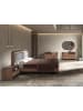 Angel Cerdá Bett 7224 in Beige / Walnuss / Grau – (B)170 x (H)110 x (T)215 cm