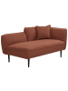 Beliani Chaiselongue CHEVANNES in Rot/Schwarz - (W) 138 x (H) 74 x (L) 77 cm