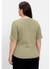 sheego Shirt in hellkhaki