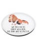 Mr. & Mrs. Panda Rund Magnet Hund Basset Hound mit Spruch in Weiß