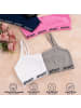 LOREZA 5er Set Bustier - Nahtlos Mikrofaser - Bunt Spaghettiträger 140-152