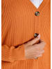MADELEINE Kaschmir Cardigan mit V-Ausschnitt in pastellorange