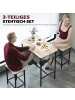 HOMCOM Bartisch Set-80L x 50B x 87H cm-Naturholz