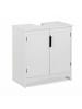 relaxdays Waschbeckenunterschrank in Weiß - (B)60 x (H)60 x (T)30 cm