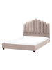 Beliani Doppelbett VINCENNES in Beige/Schwarz - (W) 145 x (H) 124 x (L) 213 cm