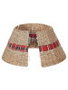 Beliani Weihnachtsbaumkragen MARCHE in Beige/Rot - (W) 50 x (H) 27 x (L) 50 cm