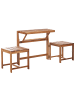 Beliani Gartenbank TUENNO in Braun/Beige/Grau