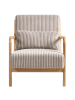 Beliani Sessel SORSELE in Beige/Braun - (W) 64 x (H) 77 x (L) 82 cm