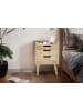 KADIMA DESIGN Nachttisch Massivholz Hellbraun 45x33x63 cm Nachtschrank