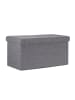relaxdays Faltbare Sitzbank in Dunkelgrau - (B)76 x (H)38 x (T)38 cm
