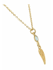Gemshine Halskette mit Anhänger Engel Flügel - Schutzengel Chalcedon in gold coloured