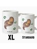 Mr. & Mrs. Panda Bürotasse Otter Seerose ohne Spruch in Weiß