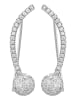 Adeliás Damen Ohrringe – Ohrhänger aus 925 Silber mit Zirkonia in silber