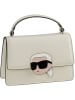 Karl Lagerfeld Handtasche K/Ikonik 2.0 Leather Crossbody Lock in Off White