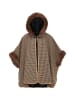 osha Damen Poncho in Braun