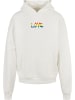 Merchcode Hoodie "Love TeddyOversized Hoody" in Weiß