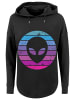 F4NT4STIC Oversized Hoodie Alien Kopf in schwarz