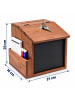 relaxdays Vorschlagsbox in Braun - (B)21 x (H)20 x (T)16 cm