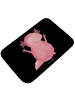 Mr. & Mrs. Panda Badematte Axolotl Hurra ohne Spruch in Schwarz