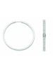 Adeliás Damen 925 Silber Ohrringe / Creolen mit Zirkonia Ø 37,5 mm in silber