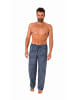 NORMANN Flanell Schlafanzug Pyjama Hose lang Karo Baumwolle - 70789 in marine