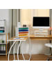 relaxdays Monitorständer in Weiß - (B)40 x (H)14 x (T)23,5 cm