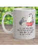 Mr. & Mrs. Panda Tasse Pinguin mit Kind mit Spruch in Grau Pastell