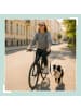 relaxdays Hunde-Fahrradleine in Schwarz/ Silber