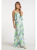 IZIA Damen Maxikleid in Blau Grün