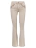 KOROSHI LANGE HOSE JEANS GLOCKE in beige