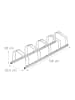 relaxdays Fahrradständer in Silber - (B)136 x (H)26 x (T)33,5 cm