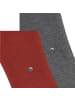 Burlington Socken 2er Pack in Rot/Grau