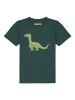 wat? Apparel T-Shirt Baby Dinosaurier in Dunkelgrün