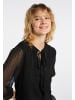 DreiMaster Vintage Blusenshirt Mit Spitze in SCHWARZ