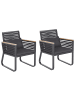 Beliani 6er-Set Sessel CANETTO in Schwarz/Braun