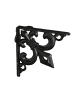 relaxdays 8 x Regalwinkel Lilien Ornamen in Schwarz