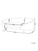 Beliani 3-Sitzer Sofa SAVAR in Braun/Schwarz - (W) 183 x (H) 75 x (L) 85 cm