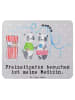 Mr. & Mrs. Panda Mauspad Pandas Freizeitpark besuchen mit Spruch in Grau Pastell