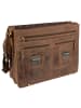 Greenburry Vintage XL Aktentasche Leder 40 cm in brown