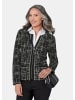 GOLDNER Kurzgröße:  Indoorjacke Leichte Jacke in Jersey Jacquard in schwarz / cremeweiß / gemustert