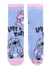 Cerda 4er - Pack Kindersocken Disney Stitch & Angel Geschenkset mit Spardose in Bunt