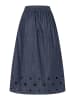 More & More weiter Denimrock, Cut-Out Punkte in dark denim
