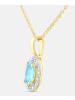 Diamant L'éternel Kette mit Anhänger, mit Blautopas, 375 Gelbgold