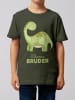 wat? Apparel T-Shirt Dinosaurier 04 Kleiner Bruder in Khaki