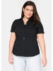 sheego Hemdbluse in schwarz
